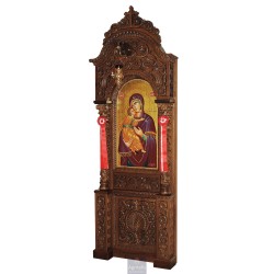 Icon Stand, Christian Orthodox Chair, Woodcraft, Oak, ieraskevi.com, Agritelis, Church Supplies