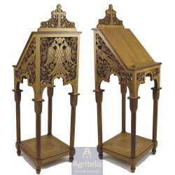 Icon Stand, Christian Orthodox Chair, Woodcraft, Oak, ieraskevi.com, Agritelis, Church Supplies