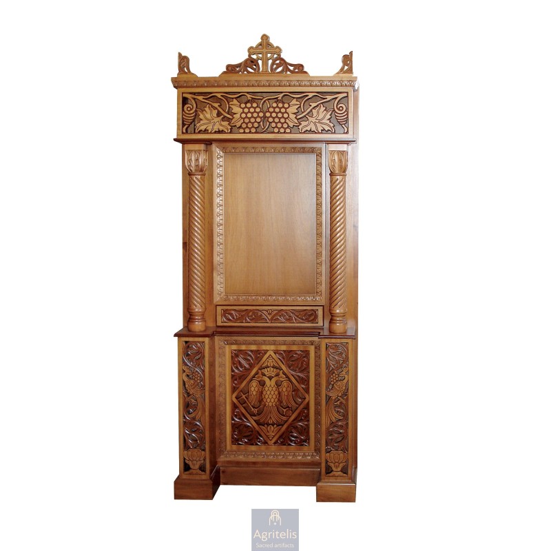 Icon Stand, Christian Orthodox Chair, Woodcraft, Oak, ieraskevi.com, Agritelis, Church Supplies