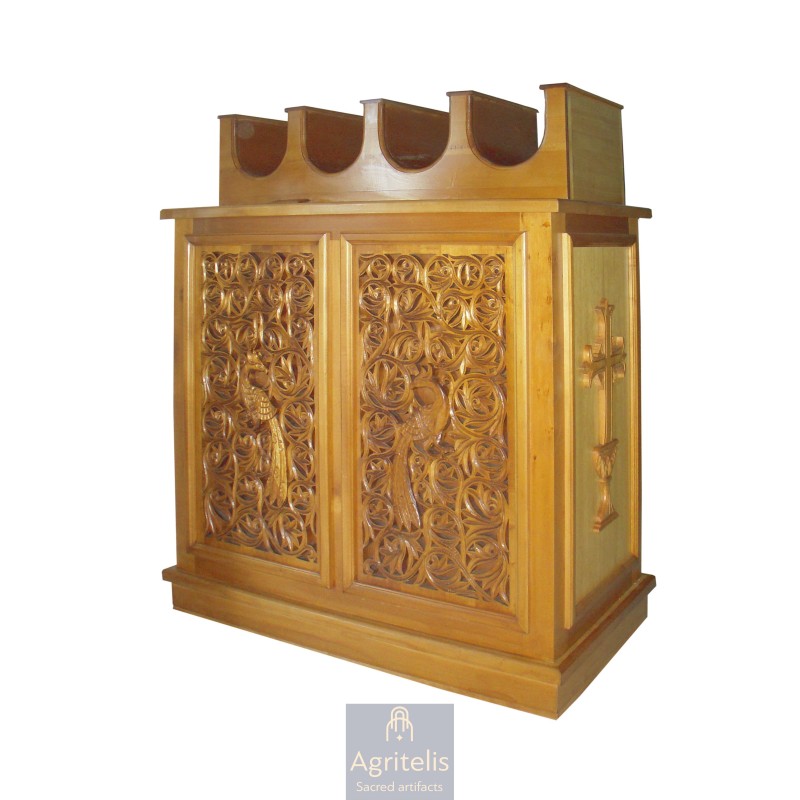 Candle Holder, Christian Orthodox Chair, Woodcraft, Oak, ieraskevi.com, Agritelis, Church Supplies