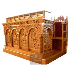 Candle Holder, Christian Orthodox Chair, Woodcraft, Oak, ieraskevi.com, Agritelis, Church Supplies