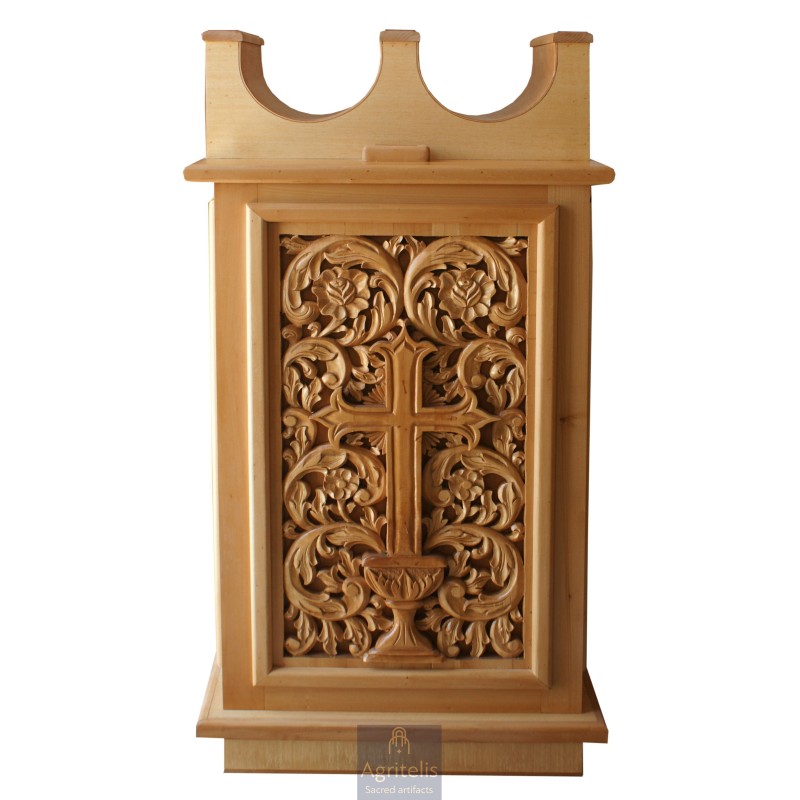 Candle Holder, Christian Orthodox Chair, Woodcraft, Oak, ieraskevi.com, Agritelis, Church Supplies