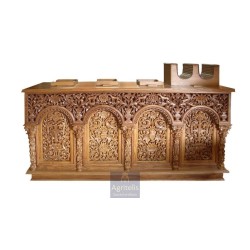 Candle Holder, Christian Orthodox Chair, Woodcraft, Oak, ieraskevi.com, Agritelis, Church Supplies