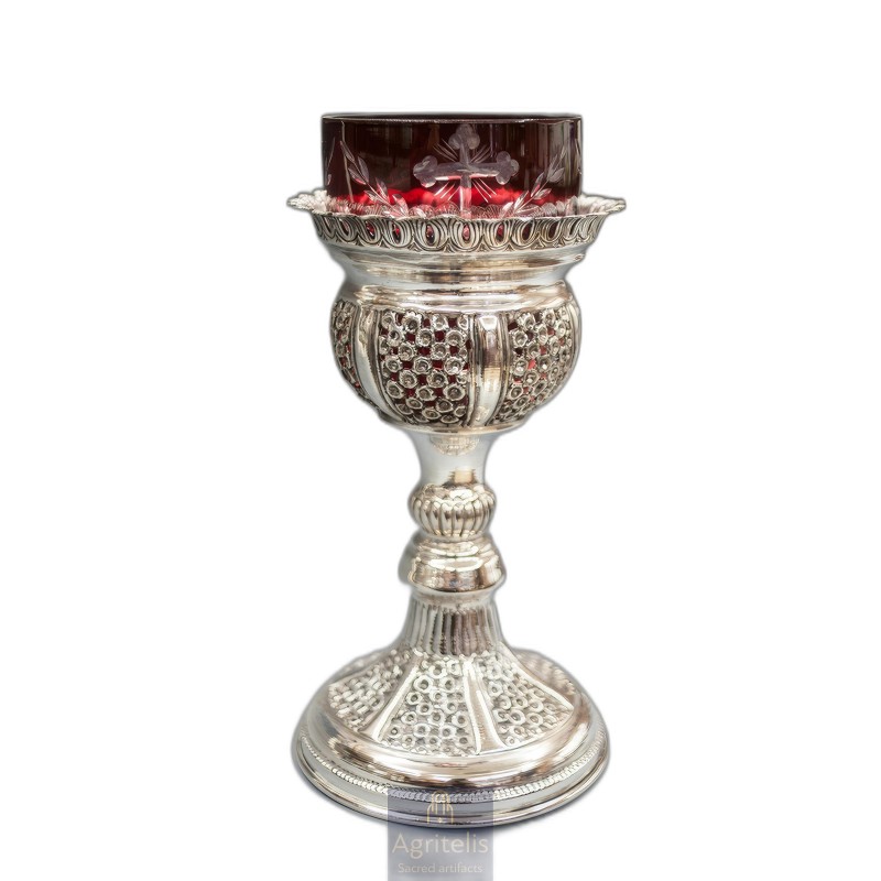 Altar vigil Lamp Solid Silver, Agritelis, ieraskevi.com