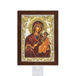 Silver Icon, Agritelis Sacred Artifacts, ieraskevi.com,  Virgin Mary of Amaranto Rhodes 23 x 17cm