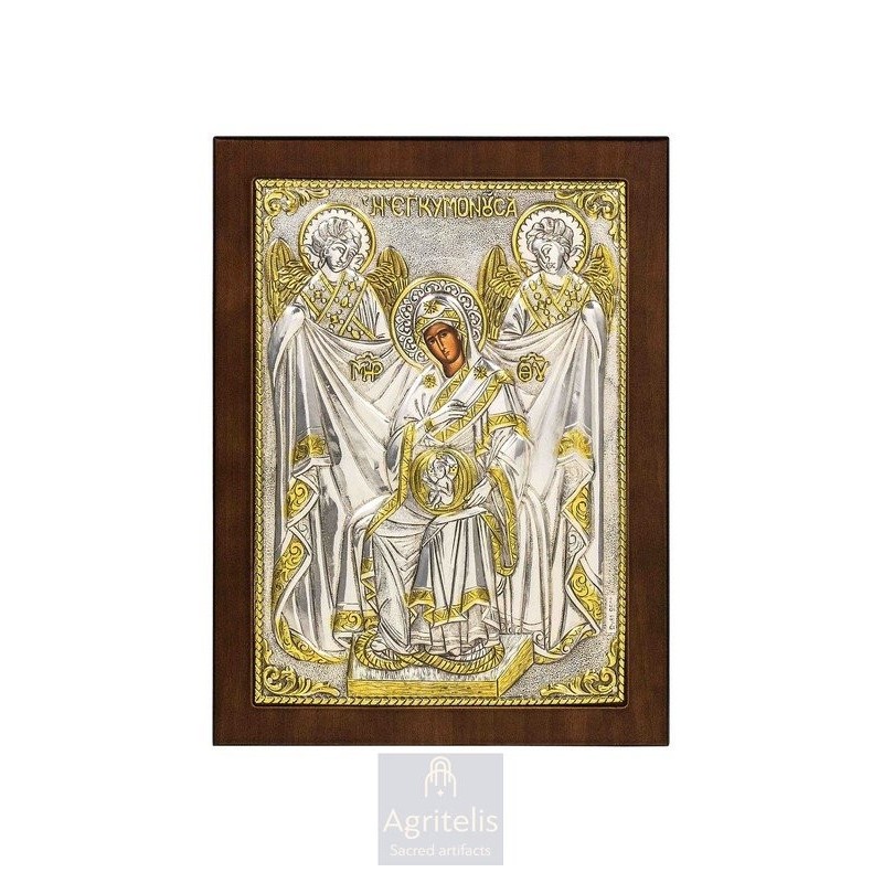 Silver Icon, Agritelis Sacred Artifacts, ieraskevi.com,  Virgin Mary the Expectant 23 x 17cm