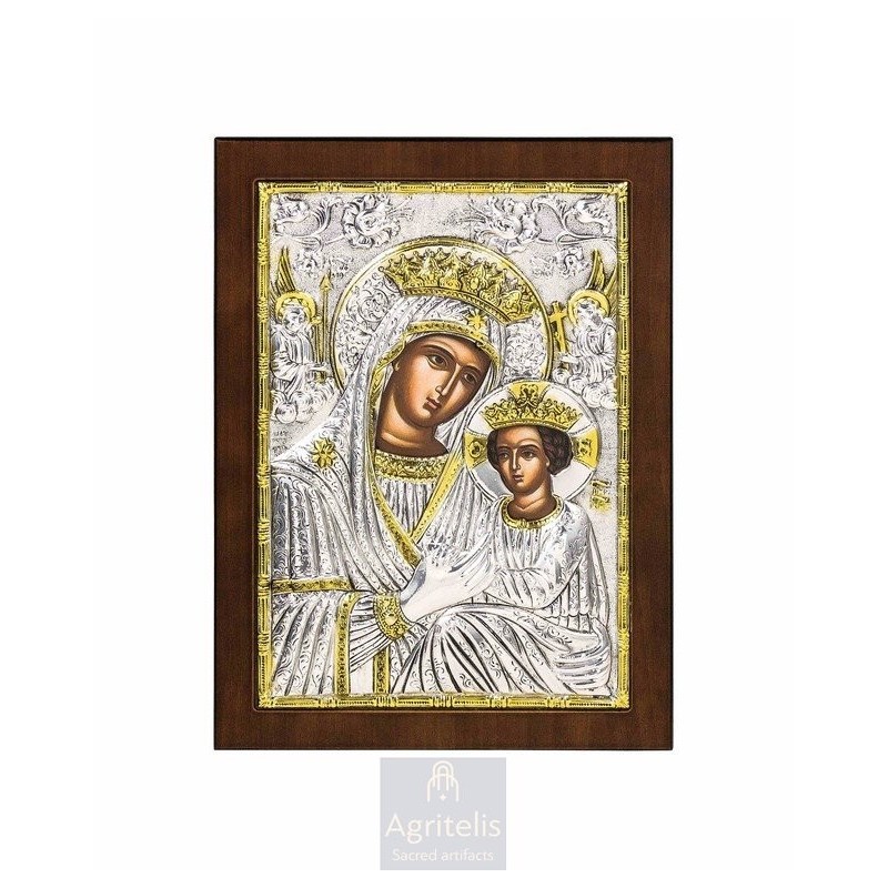 Silver Icon, Agritelis Sacred Artifacts, ieraskevi.com,  Virgin Mary the Expectant 23 x 17cm