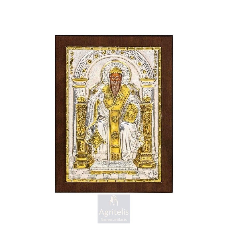 Silver Icon, Agritelis Sacred Artifacts, ieraskevi.com,  Virgin Mary the Expectant 23 x 17cm