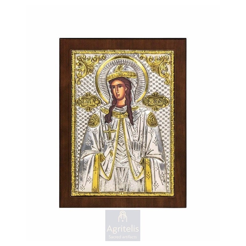 Silver Icon, Agritelis Sacred Artifacts, ieraskevi.com,  Virgin Mary the Expectant 23 x 17cm