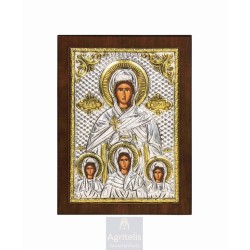 Silver Icon, Agritelis Sacred Artifacts, ieraskevi.com,  Virgin Mary the Expectant 23 x 17cm