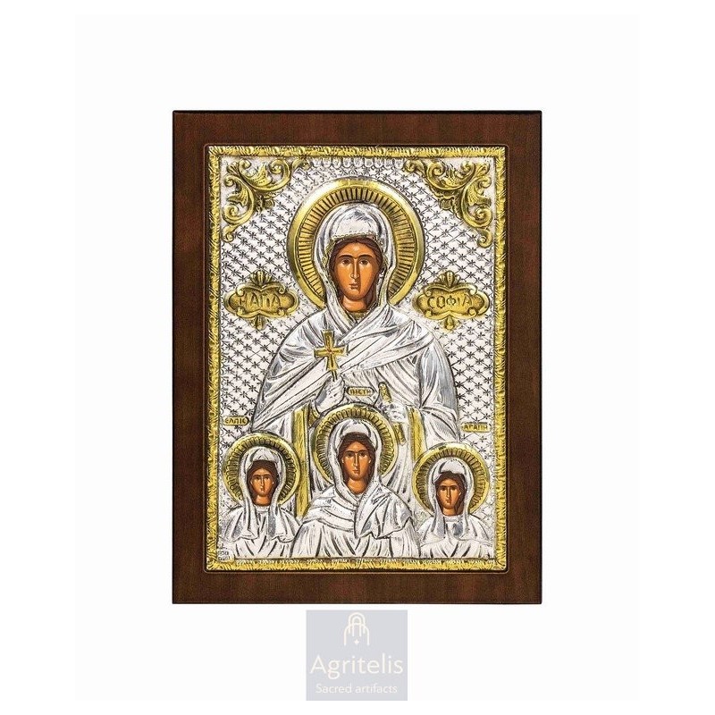 Silver Icon, Agritelis Sacred Artifacts, ieraskevi.com,  Virgin Mary the Expectant 23 x 17cm