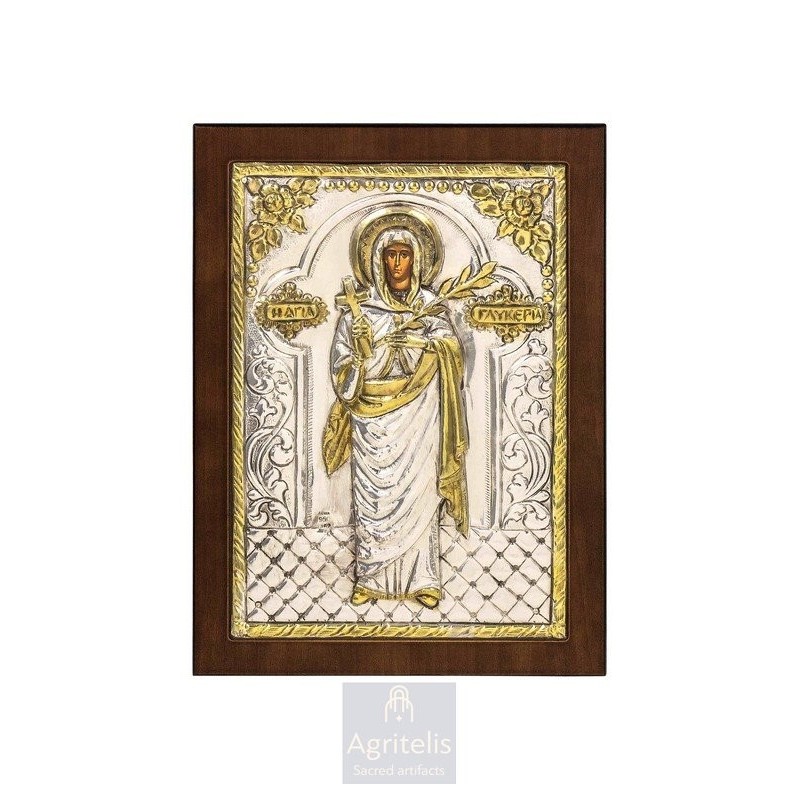 Silver Icon, Agritelis Sacred Artifacts, ieraskevi.com,  Virgin Mary the Expectant 23 x 17cm