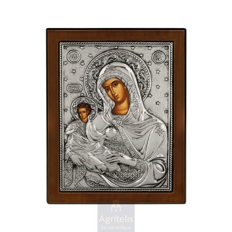 Silver Icon, Agritelis Sacred Artifacts, ieraskevi.com,  Virgin Mary the Expectant 23 x 17cm