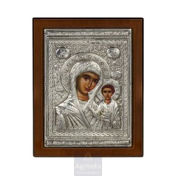 Silver Icon, Agritelis Sacred Artifacts, ieraskevi.com,  Virgin Mary the Expectant 23 x 17cm