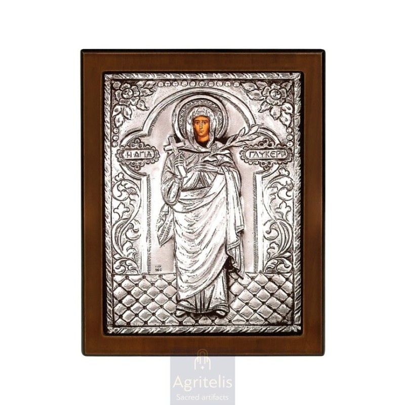 Silver Icon, Agritelis Sacred Artifacts, ieraskevi.com,  Virgin Mary the Expectant 23 x 17cm