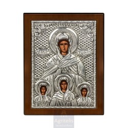 Silver Icon, Agritelis Sacred Artifacts, ieraskevi.com,  Virgin Mary the Expectant 23 x 17cm