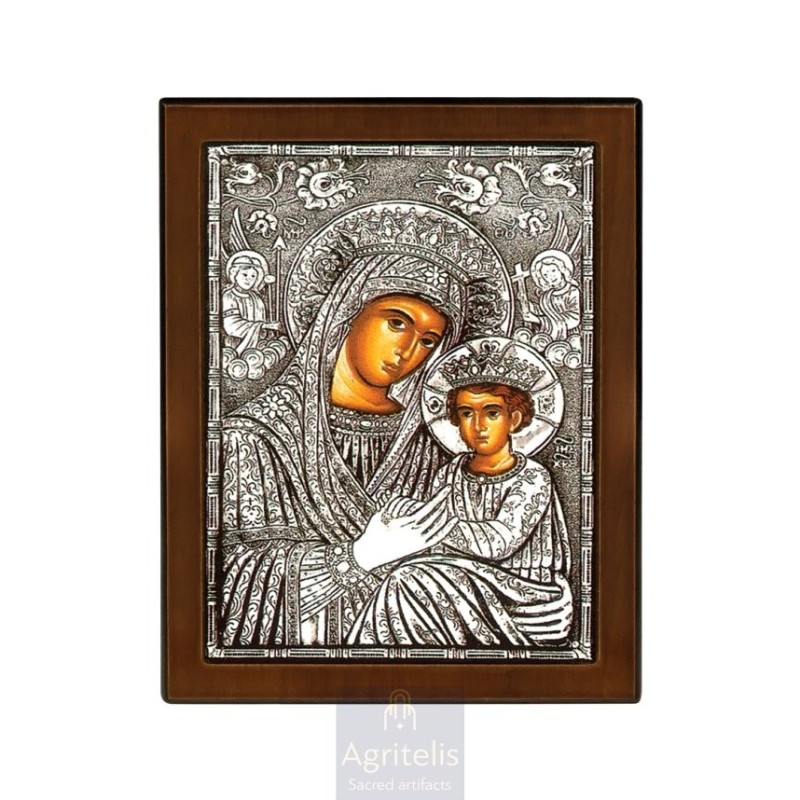 Silver Icon, Agritelis Sacred Artifacts, ieraskevi.com,  Virgin Mary the Expectant 23 x 17cm