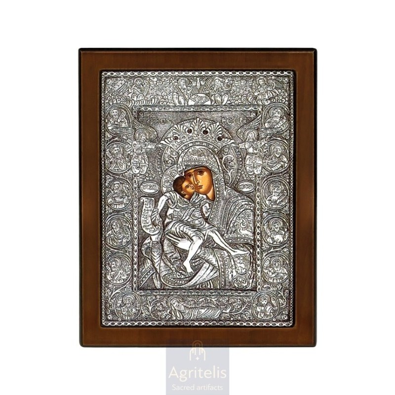 Silver Icon, Agritelis Sacred Artifacts, ieraskevi.com,  Virgin Mary the Expectant 23 x 17cm