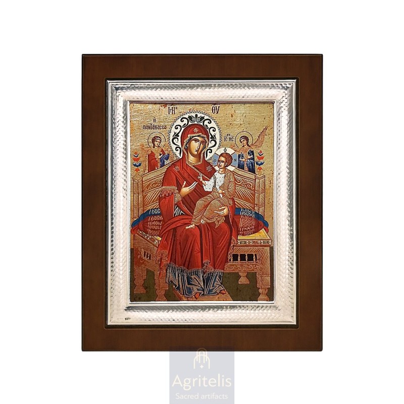 Silver Icon, Agritelis Sacred Artifacts, ieraskevi.com, Panagia Pantanassa 26,5 x 21,5 cm