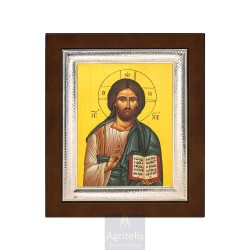 Silver Icon, Agritelis Sacred Artifacts, ieraskevi.com, Christ Theme B 26,5 x 21,5 cm