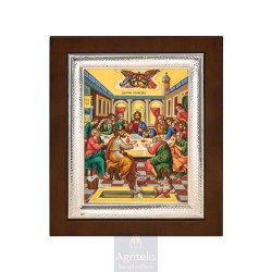 Silver Icon, Agritelis Sacred Artifacts, ieraskevi.com, Annunciation to the Theotokos 26,5 x 21,5 cm