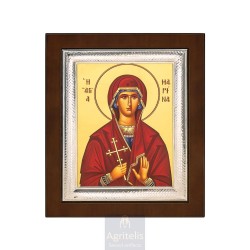 Silver Icon, Agritelis Sacred Artifacts, ieraskevi.com, Saint Irene 26,5 x 21,5 cm