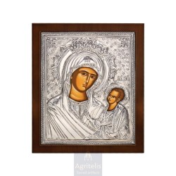 Silver Icon, Agritelis Sacred Artifacts, ieraskevi.com, VIRGIN MARY THE GUIDE 27 x 23 cm