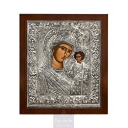 Silver Icon, Agritelis Sacred Artifacts, ieraskevi.com, VIRGIN MARY GREGORYSA 27 x 23 cm