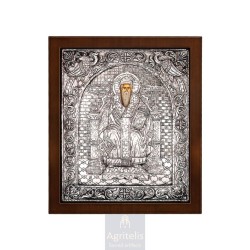 Silver Icon, Agritelis Sacred Artifacts, ieraskevi.com, SAINT SPYRIDON 27 x 23 cm