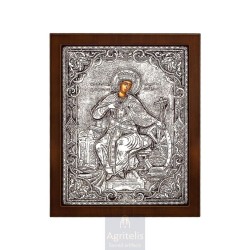 Silver Icon, Agritelis Sacred Artifacts, ieraskevi.com, SAINT CATHERINE 27 x 23 cm.