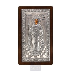 Silver Icon, Agritelis Sacred Artifacts, ieraskevi.com, Saint Patience Dimension 28.5 x 16.5cm