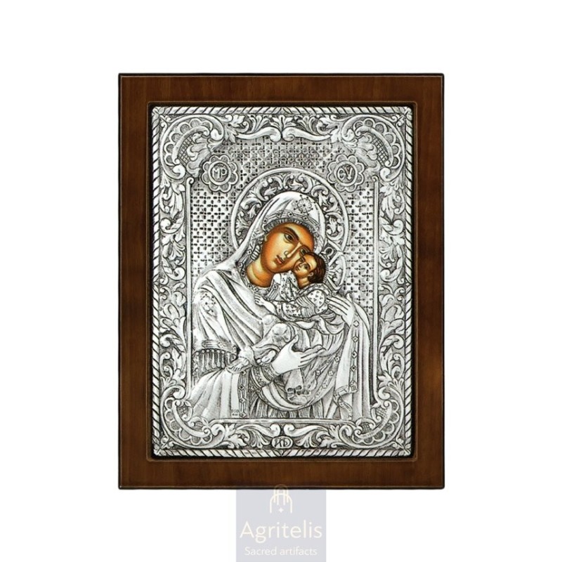 Silver Icon, Agritelis Sacred Artifacts, ieraskevi.com, Virgin Mary Vrefokratousa 24 x 19cm