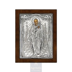 Silver Icon, Agritelis Sacred Artifacts, ieraskevi.com, Saint Symeon 24 x 19cm