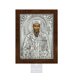 Silver Icon, Agritelis Sacred Artifacts, ieraskevi.com, Saint Dionysios 24 x 19cm