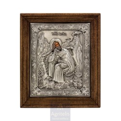 Silver Icon, Agritelis Sacred Artifacts, ieraskevi.com, PROPHET ELIAS 26.5 x 22.5 cm