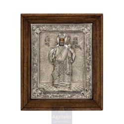 Silver Icon, Agritelis Sacred Artifacts, ieraskevi.com, SAINT NECTARIOS 26.5 x 22.5 cm