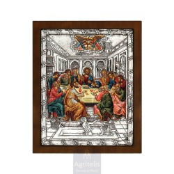 Silver Icon, Agritelis Sacred Artifacts, ieraskevi.com, MYSTICAL SUPPER OF DAMASCUS PRINT 31 x 25 cm