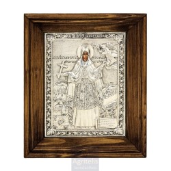 Silver Icon, Agritelis Sacred Artifacts, ieraskevi.com, SAINT ANASTASIA THE PHARMACOLYTRIA DIMENSION 20.5 X 17 cm