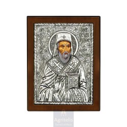 Silver Icon, Agritelis Sacred Artifacts, ieraskevi.com, SAINT NECTARIOS 18 x 14 cm