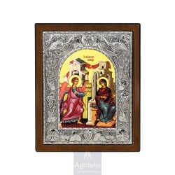 Silver Icon, Agritelis Sacred Artifacts, ieraskevi.com, THE ANNUNCIATION 29 x 23 cm