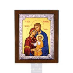 Silver Icon, Agritelis Sacred Artifacts, ieraskevi.com, Holy Family 28 x 22 cm