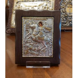 Silver Icon, Agritelis Sacred Artifacts, ieraskevi.com, Saint Demetrius Dimension 18 x 15.5 cm