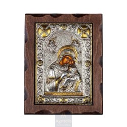 Silver Icon, Agritelis Sacred Artifacts, ieraskevi.com, Virgin Mary Glykofilousa of Patmos 24 x 18.5 cm