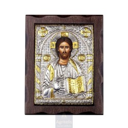 Silver Icon, Agritelis Sacred Artifacts, ieraskevi.com, Christ 25 x 19.5 cm