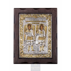 Silver Icon, Agritelis Sacred Artifacts, ieraskevi.com, Taxiarchs 25 x 19.5 cm