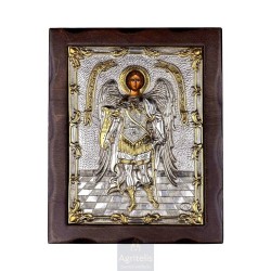 Silver Icon, Agritelis Sacred Artifacts, ieraskevi.com, Archangel Michael 25 x 19.5 cm