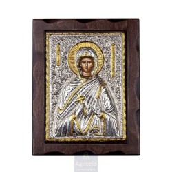 Silver Icon, Agritelis Sacred Artifacts, ieraskevi.com, Saint Paraskevi 25 x 19.5 cm