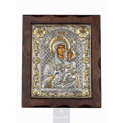 Silver Icon, Agritelis Sacred Artifacts, ieraskevi.com, Virgin Mary the Directress 29.5 x 24.5 cm