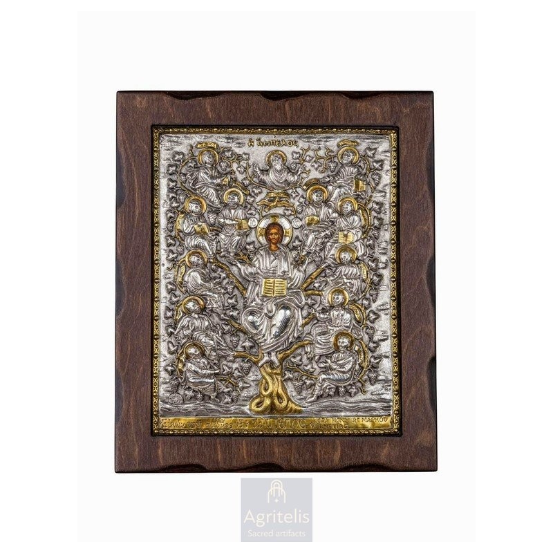 Silver Icon, Agritelis Sacred Artifacts, ieraskevi.com, The Vine 29.5 x 24.5 cm