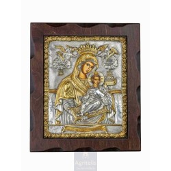 Silver Icon, Agritelis Sacred Artifacts, ieraskevi.com, The Glykasmós of the Angels 29.5 x 24.5 cm